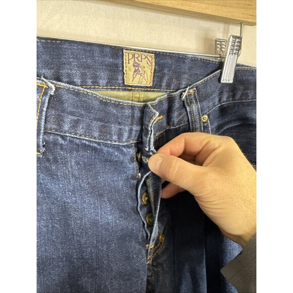 PRPS Rambler Selvedge Jeans Mens 36x33 Dark Wash Raw Denim Japanese Style - Picture 4 of 10
